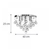 INLIGHT 5FOTO FOTISTIKO OROFIS METALLIKO/KRuSTALLINO XROMIO G9 F40x25cm  5292B